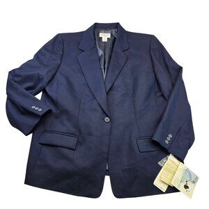 Vintage Pendleton Wool Blazer Coat Plus 20W Navy Corpcore Office Quiet Luxury
